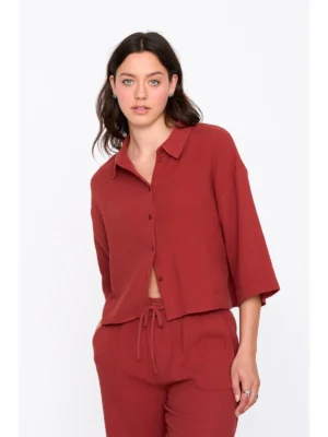 24 Colours Bluse rostrot