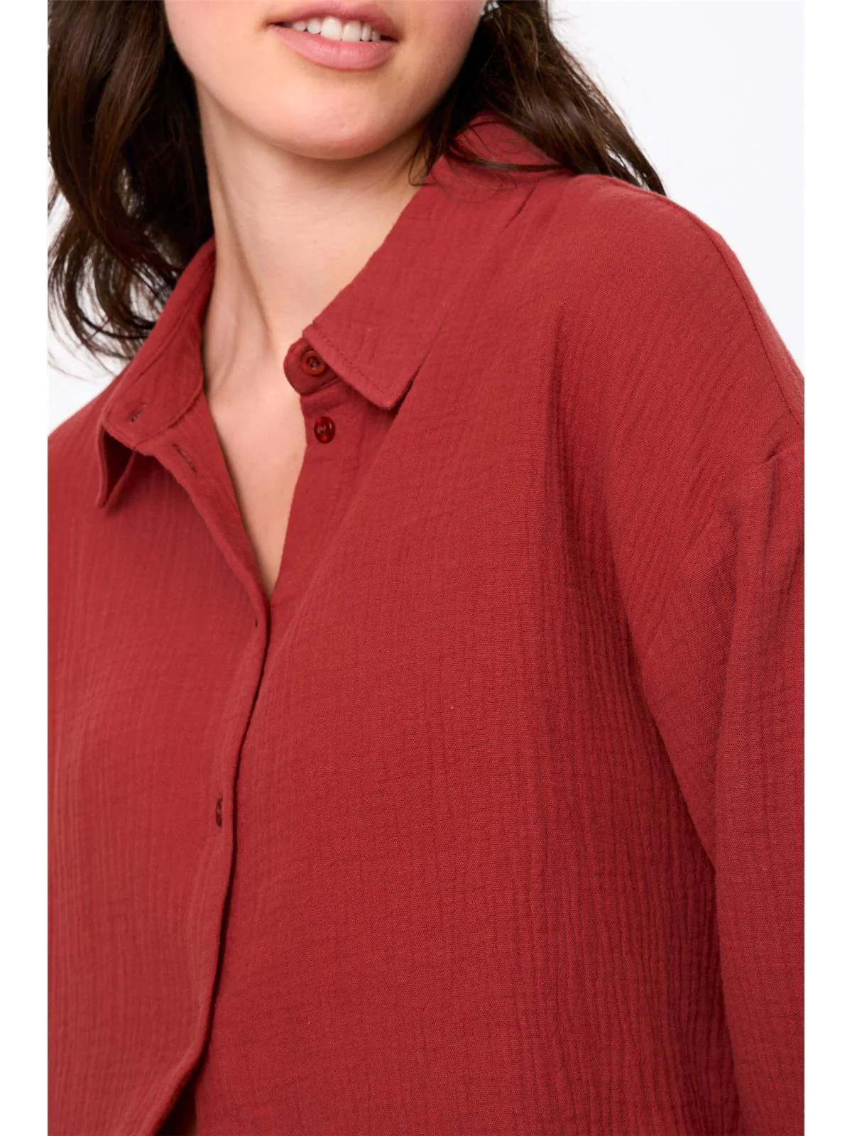 24 Colours Bluse rostrot