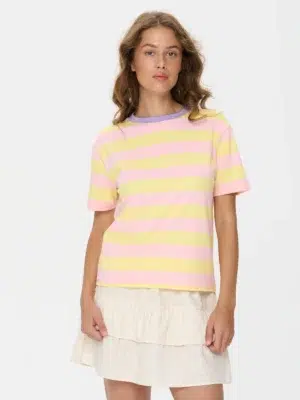 24 Colours T-Shirt gestreift gelb
