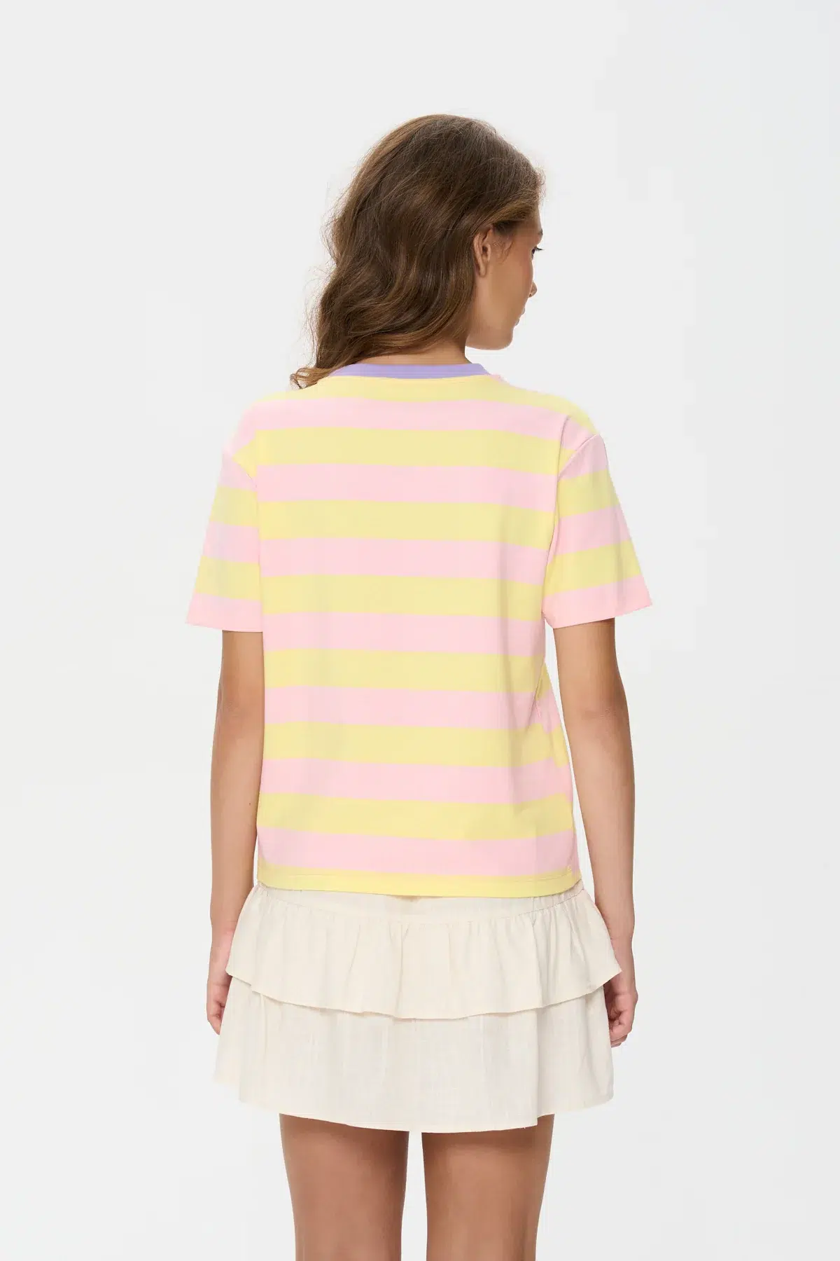 24 Colours T-Shirt gestreift gelb
