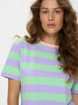 24 Colours T-Shirt gestreift grün