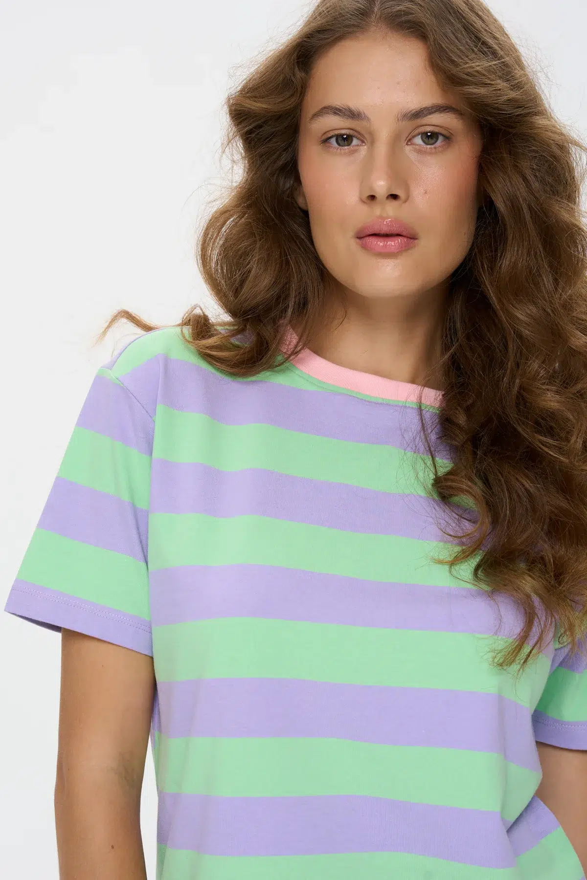 24 Colours T-Shirt gestreift grün