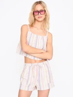 24 Colours Top gestreift Pink