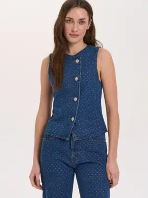 24 Colours Westentop Denim dunkelblau
