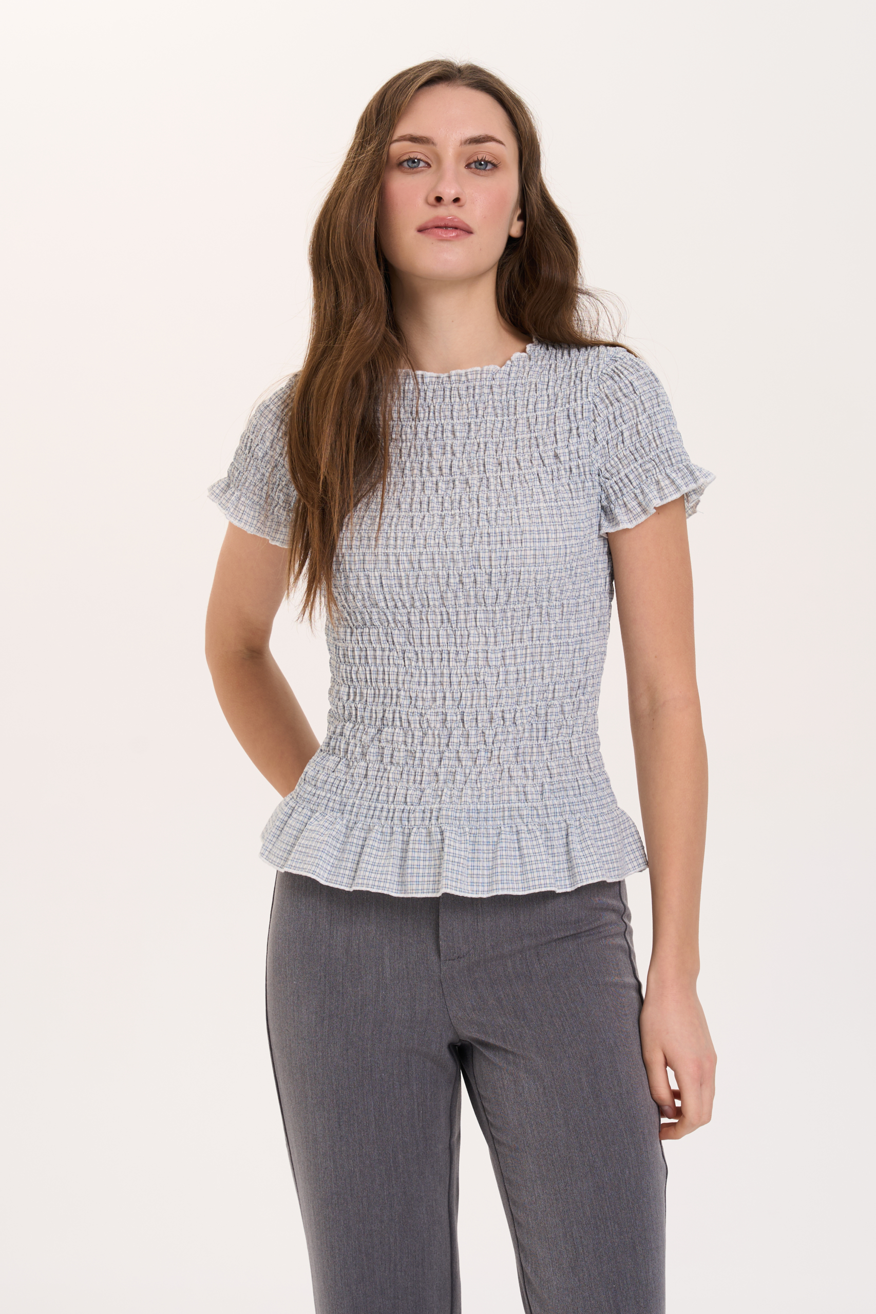 24 Colours T-Shirt geriffelt hellblau