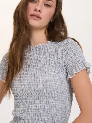 24 Colours T-Shirt geriffelt hellblau