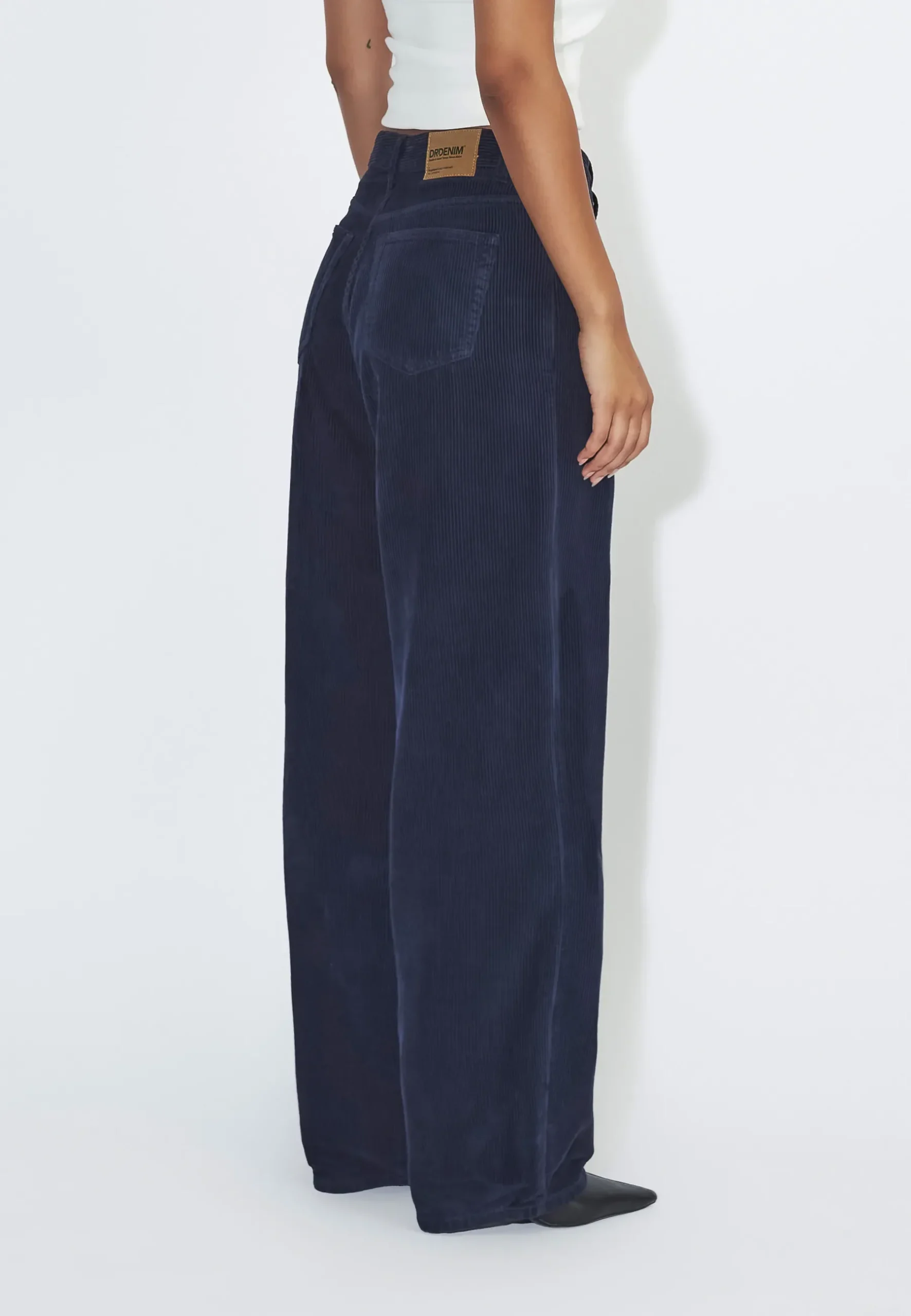 Dr.Denim Jeans Donna High Relaxed Navy Cord
