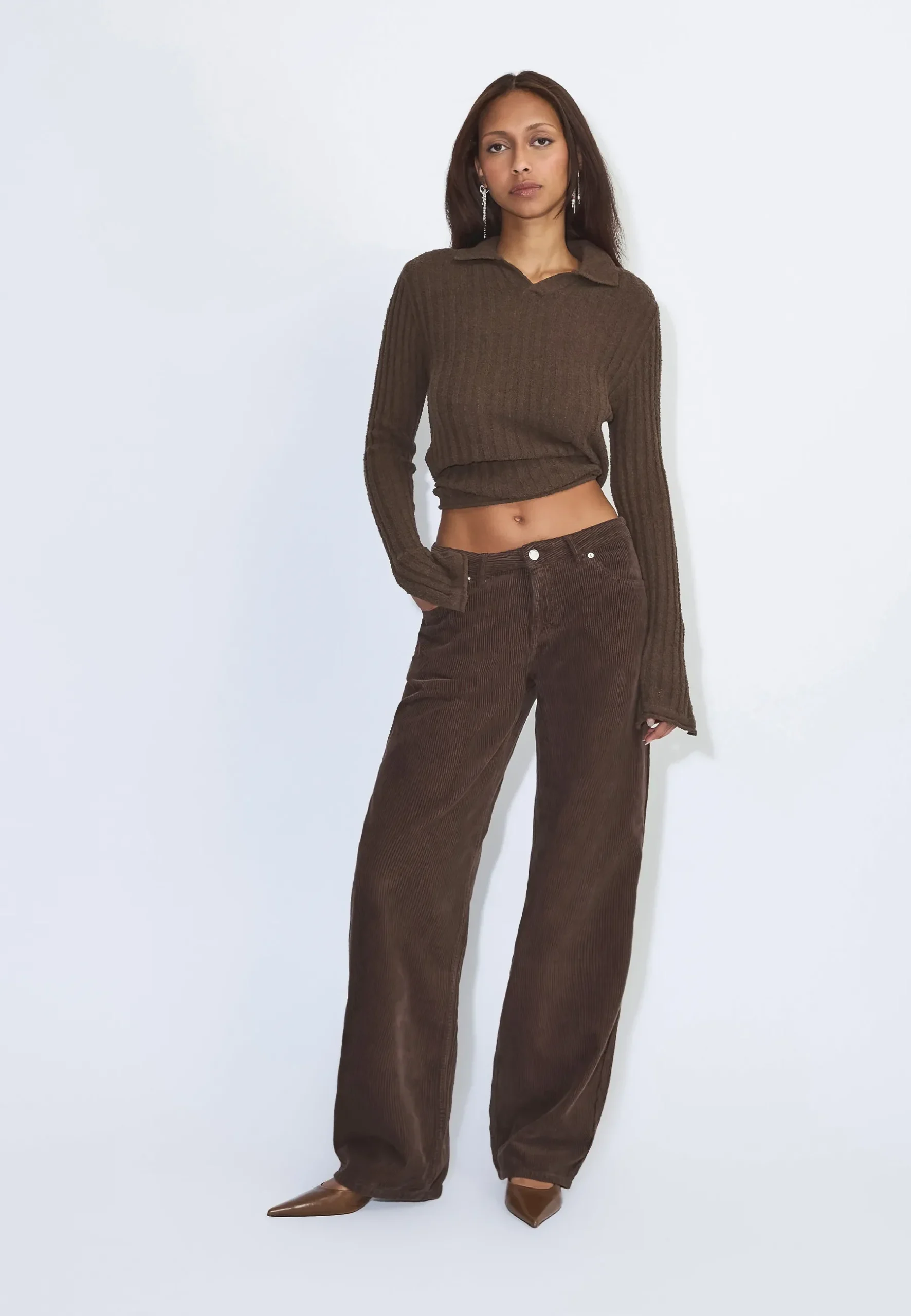 Dr.Denim Hill Low Relaxed Dark Brown Cord