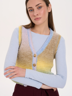24 Colours Strickweste bunt