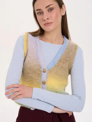 24 Colours Strickweste bunt