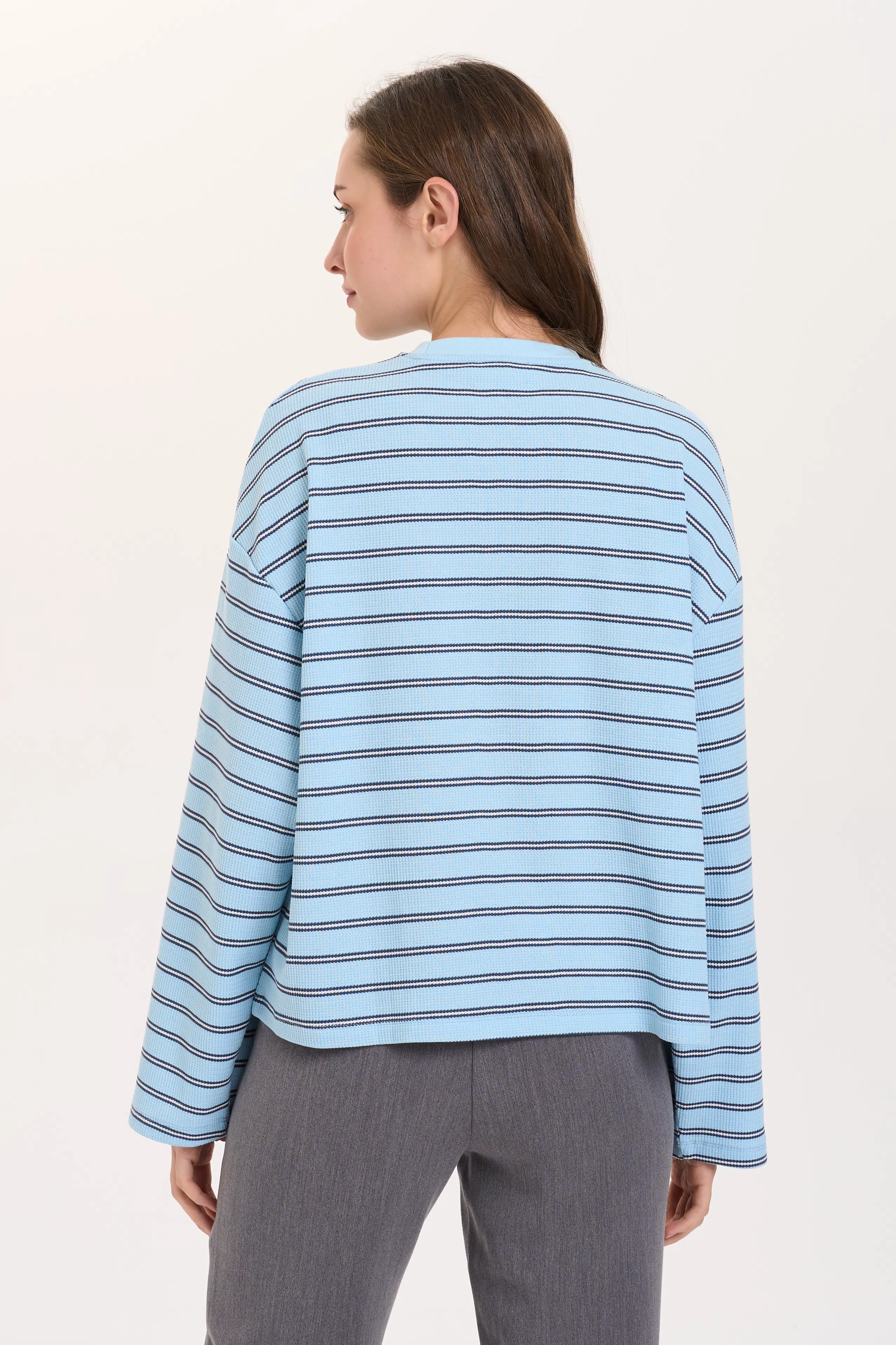 24 Colours Langarmshirt gestreift hellblau 24 Colours Langarmshirt gestreift hellblau
