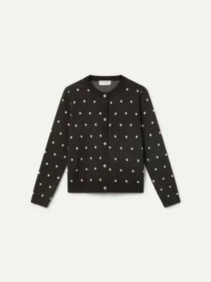 Compania Fantastica Strickjacke Grau Polka Dots