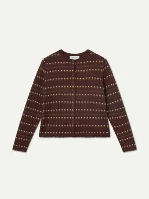 Compania Fantastica Strickjacke Braun gemustert