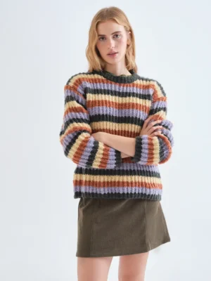 Compania Fantastica Strickpullover bunt gestreift