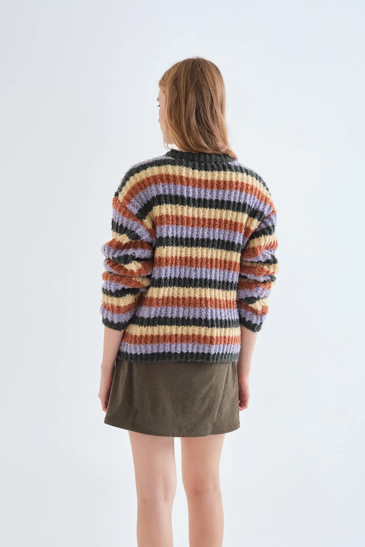Compania Fantastica Strickpullover bunt gestreift