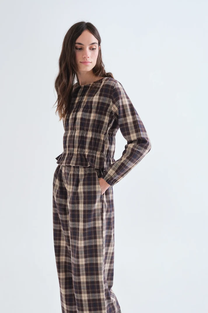 Compania Fantastica Langarmshirt Karo