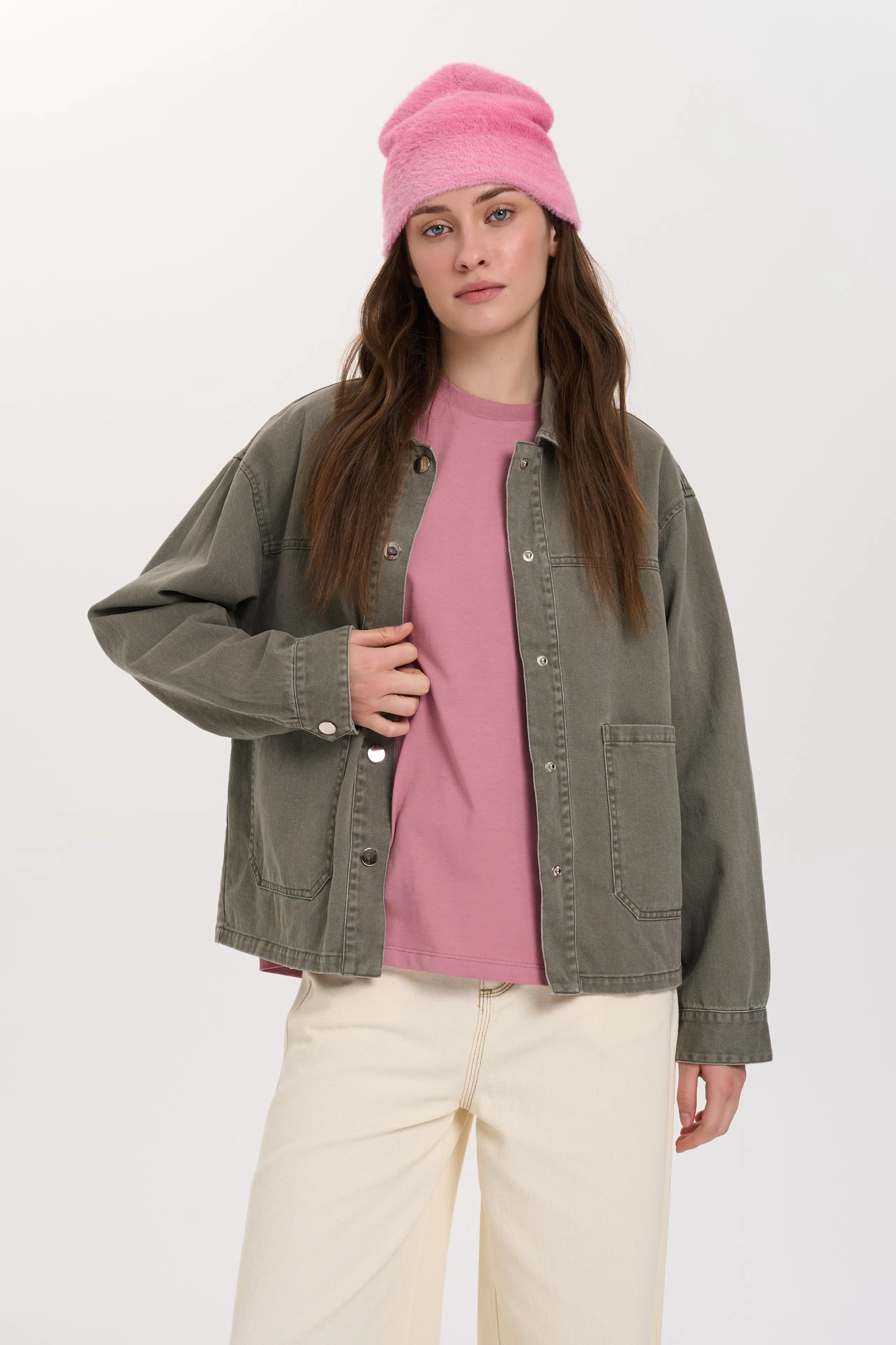 24 Colours Canvasjacke Khaki