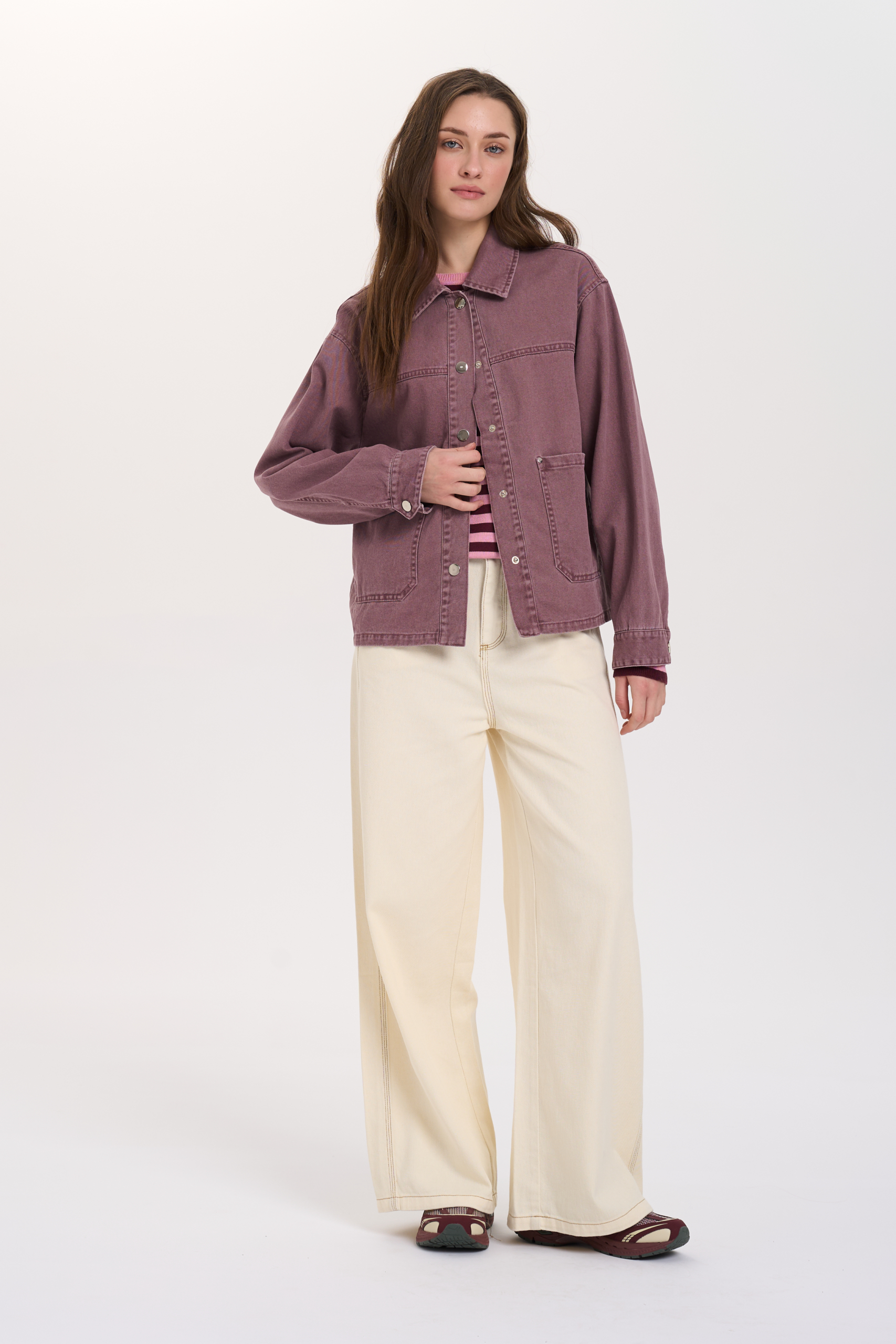 24 Colours Canvasjacke Dunkelrose