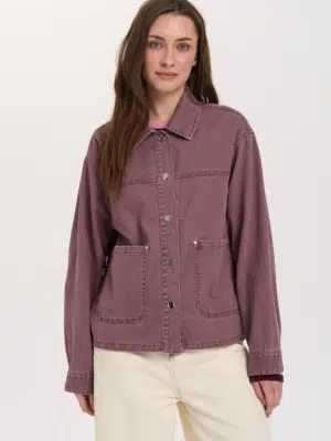 24 Colours Canvasjacke Dunkelrose