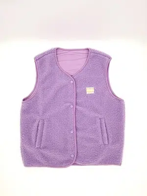 No Cream Teddyweste Vintage Lavendel