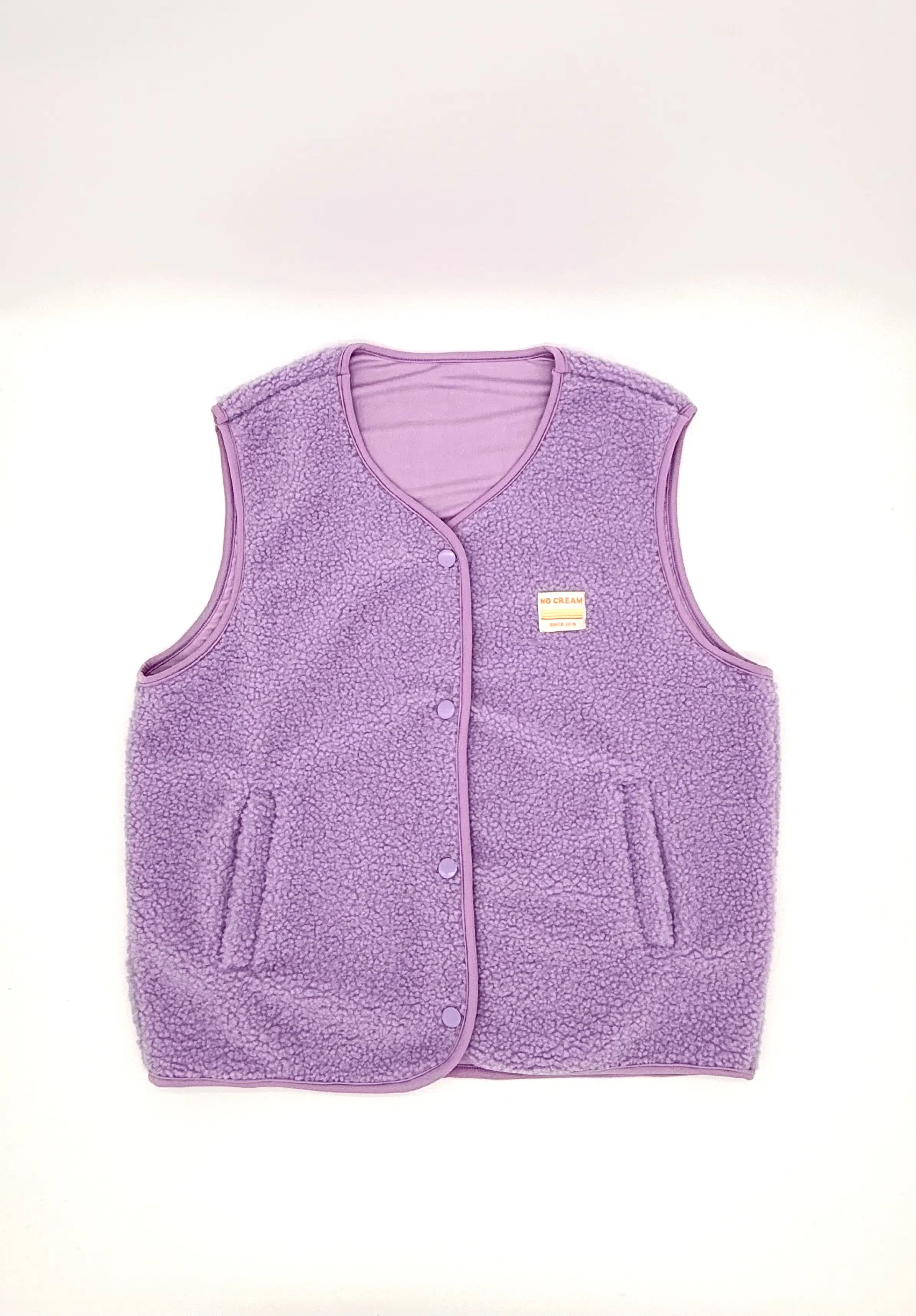 No Cream Teddyweste Vintage Lavendel