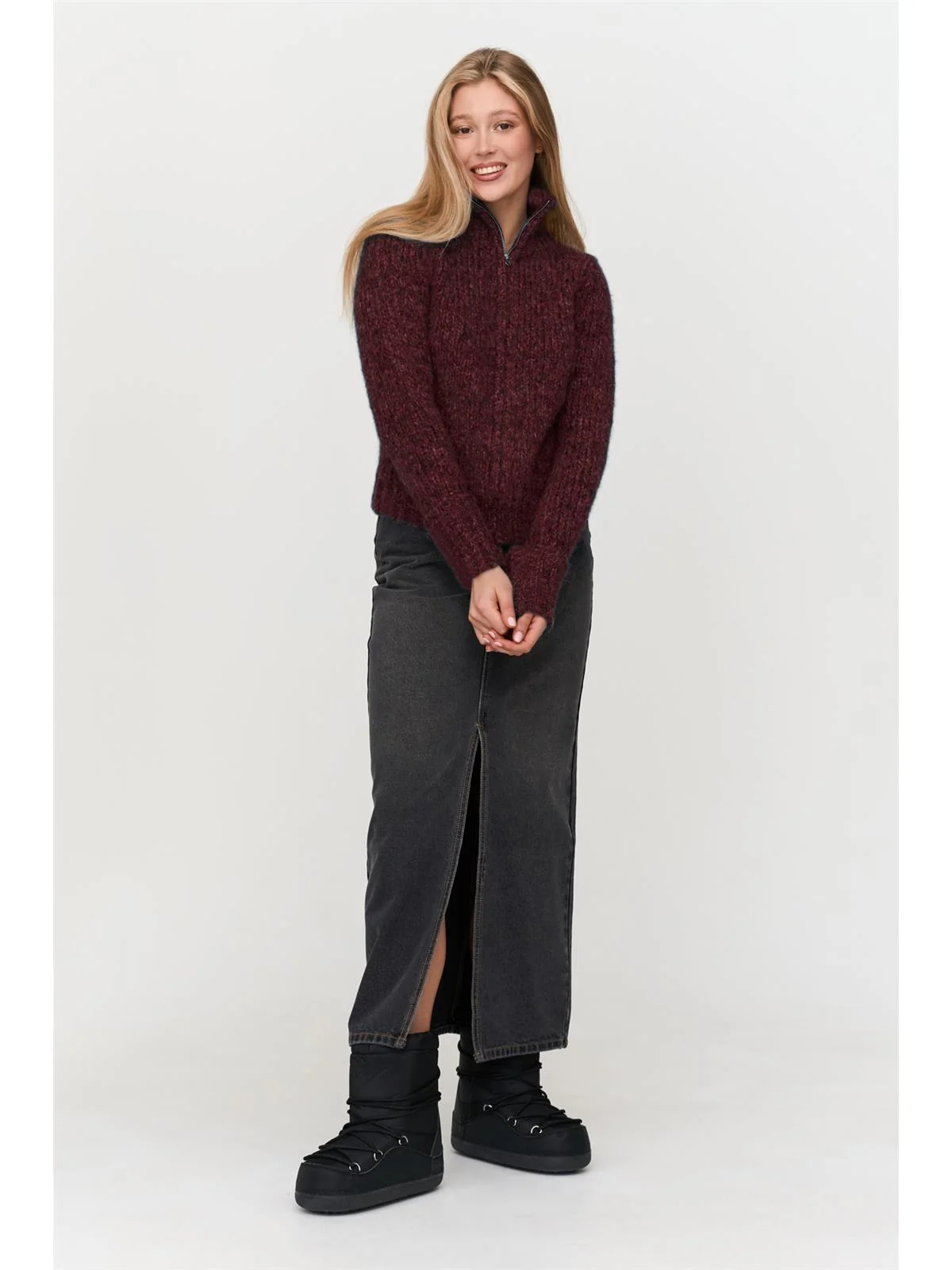 24 Colours Strickjacke bordeaux 24 Colours Strickjacke bordeaux
