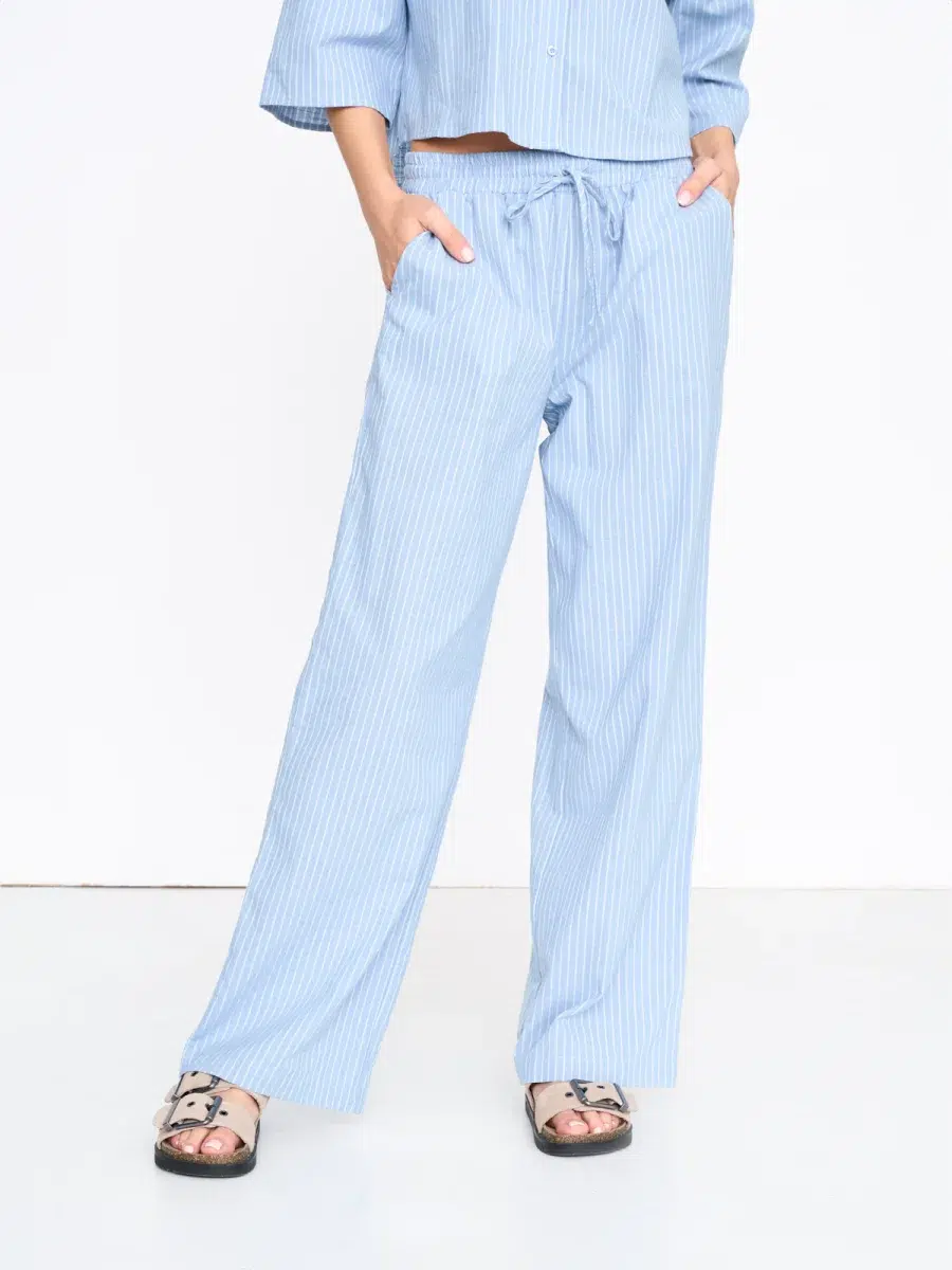 24 Colours Hose aus Baumwoll-Mix blau
