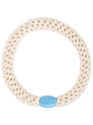Kknekki Haargummi Ivory Blue Bead