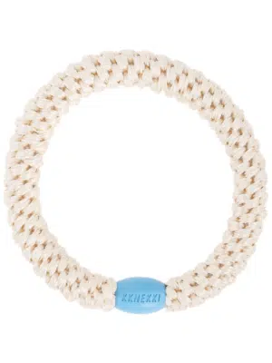 Kknekki Haargummi Ivory Blue Bead