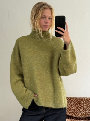 Boii Studios Strickpullover Sidsel gestrickt Pear Melange