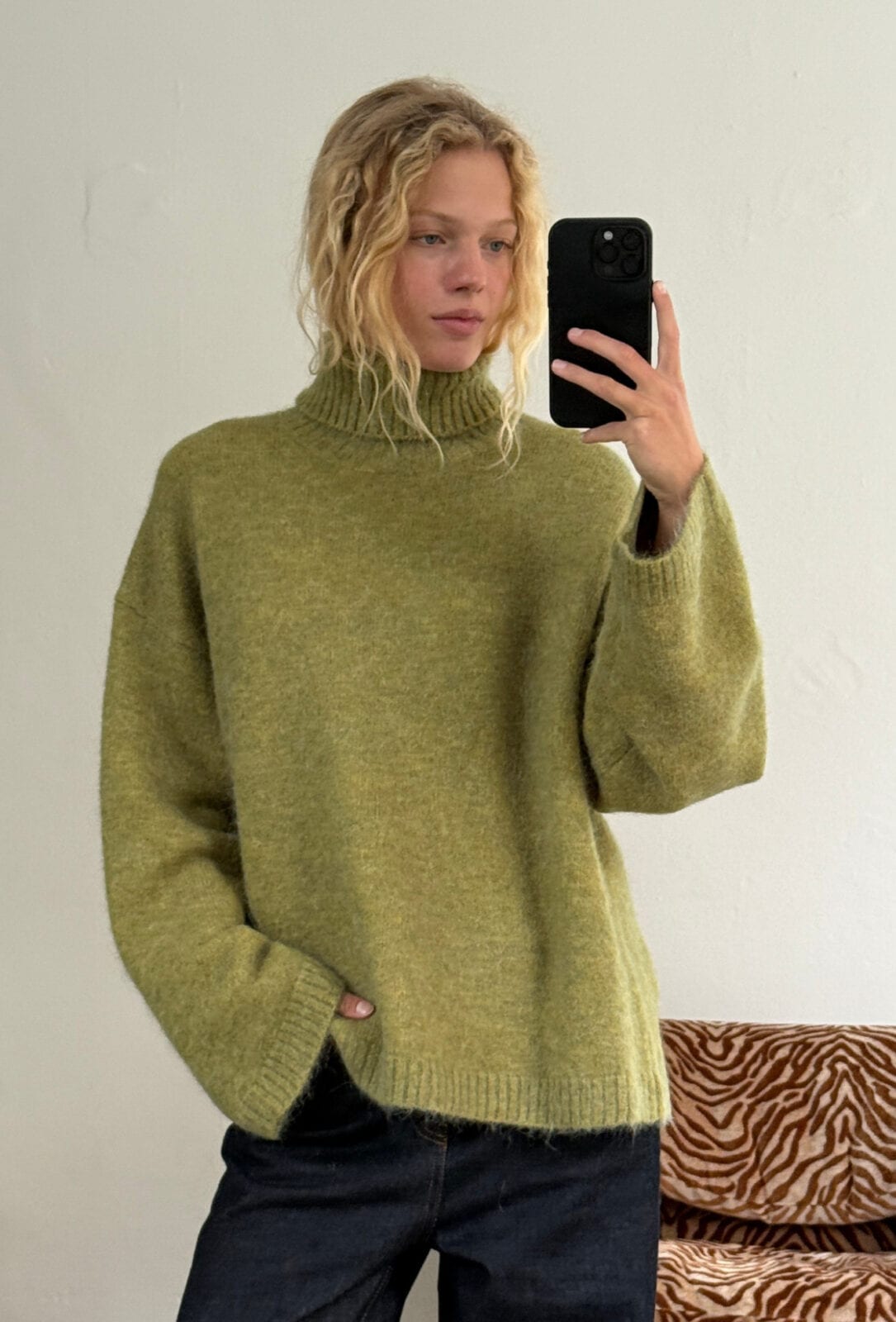 Boii Studios Strickpullover Sidsel gestrickt Pear Melange
