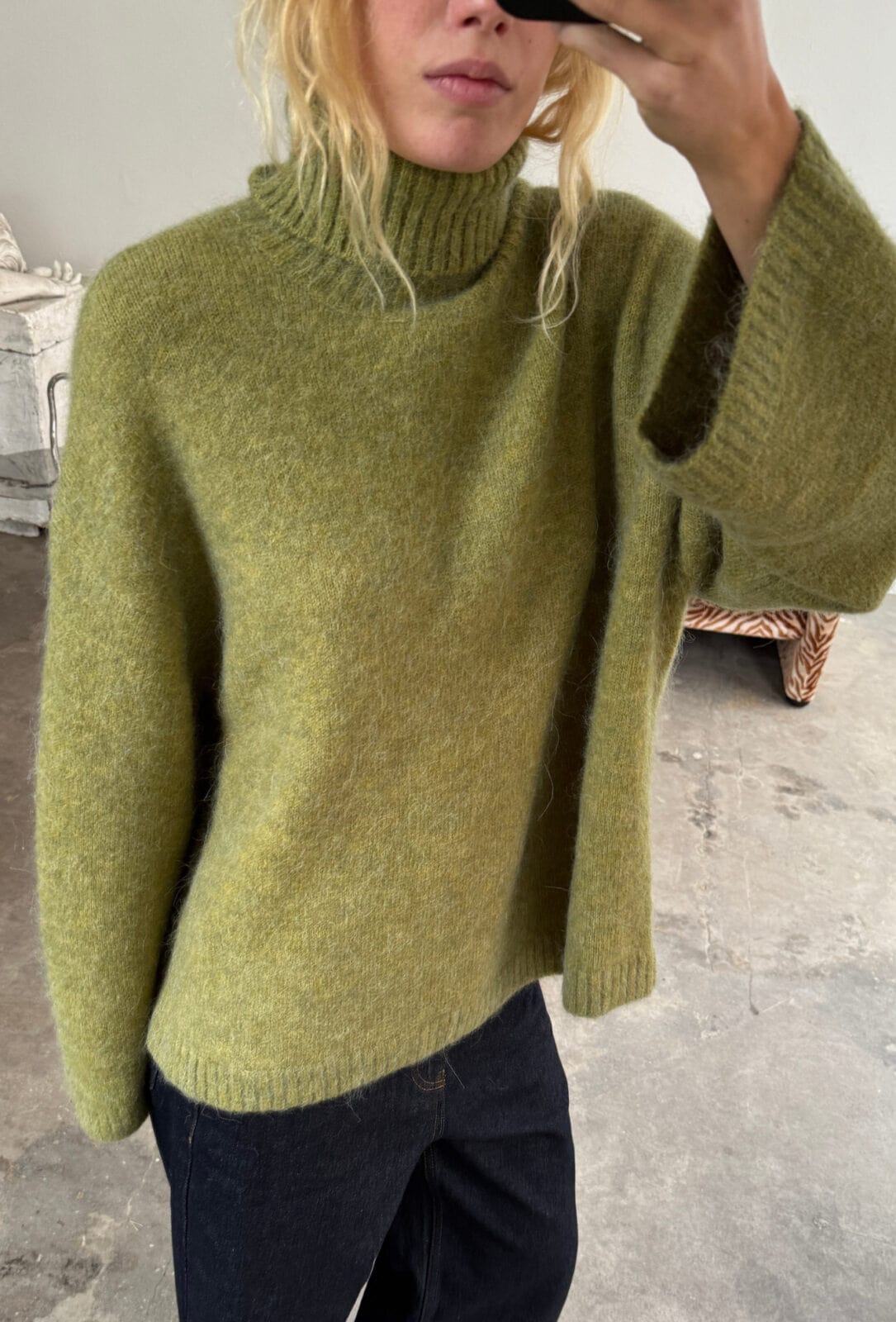Boii Studios Strickpullover Sidsel gestrickt Pear Melange Boii Studios Strickpullover Sidsel gestrickt Pear Melange