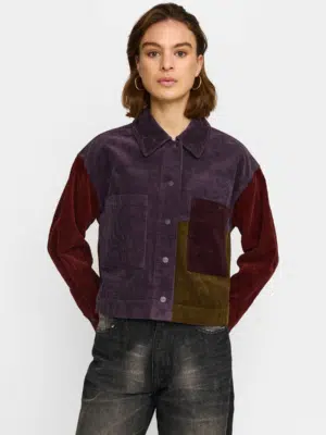 Selfhood Langarmshirt Cord Darkpurple