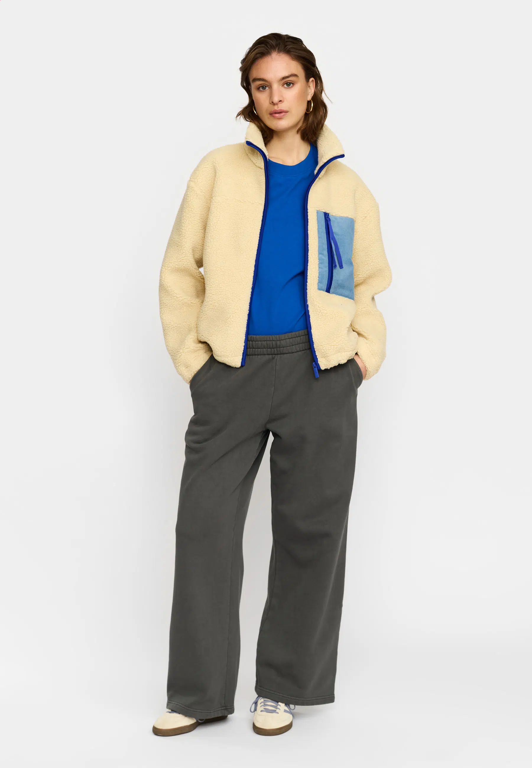 Selfhood Teddyjacke Pocket Beige Selfhood Teddyjacke Pocket Beige
