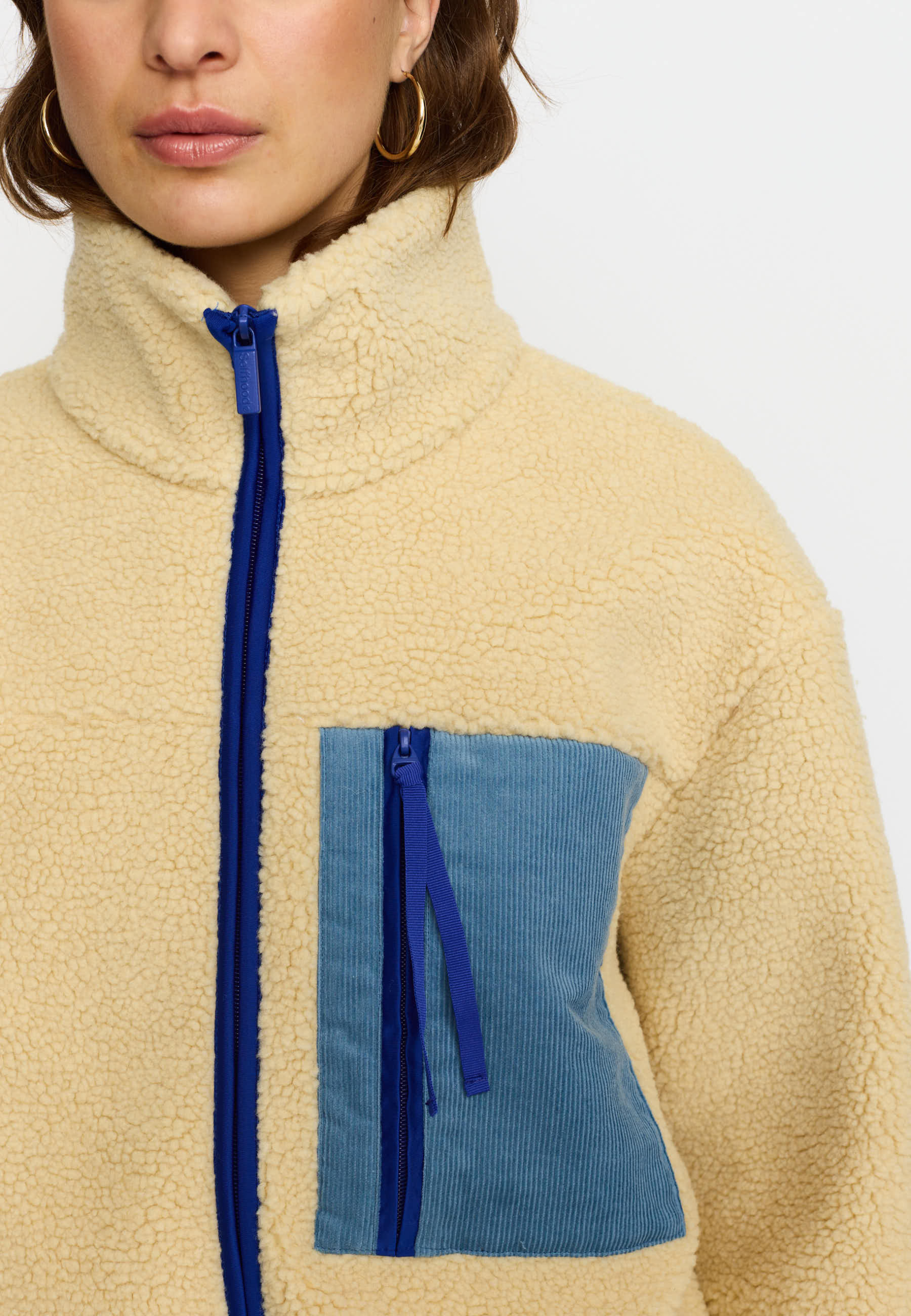 Selfhood Teddyjacke Pocket Beige Selfhood Teddyjacke Pocket Beige