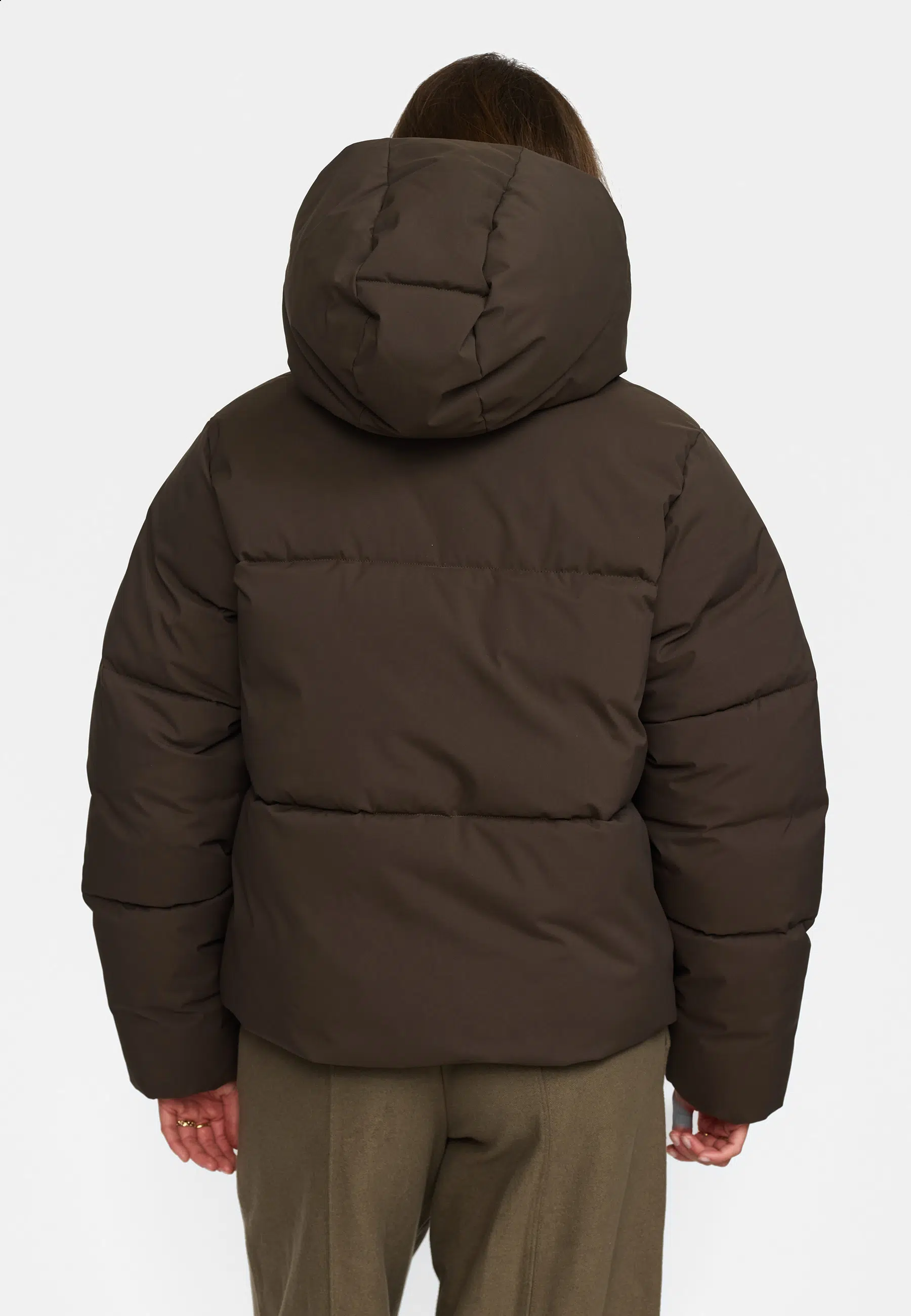 Selfhood Pufferjacke Hooded Darkbrown Selfhood Pufferjacke Hooded Darkbrown