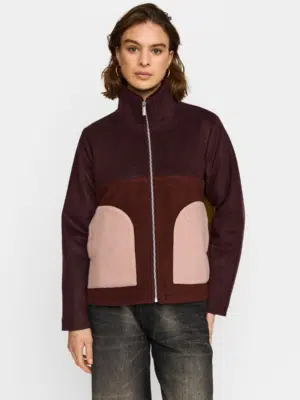 Selfhood Block Jacket Burgundy