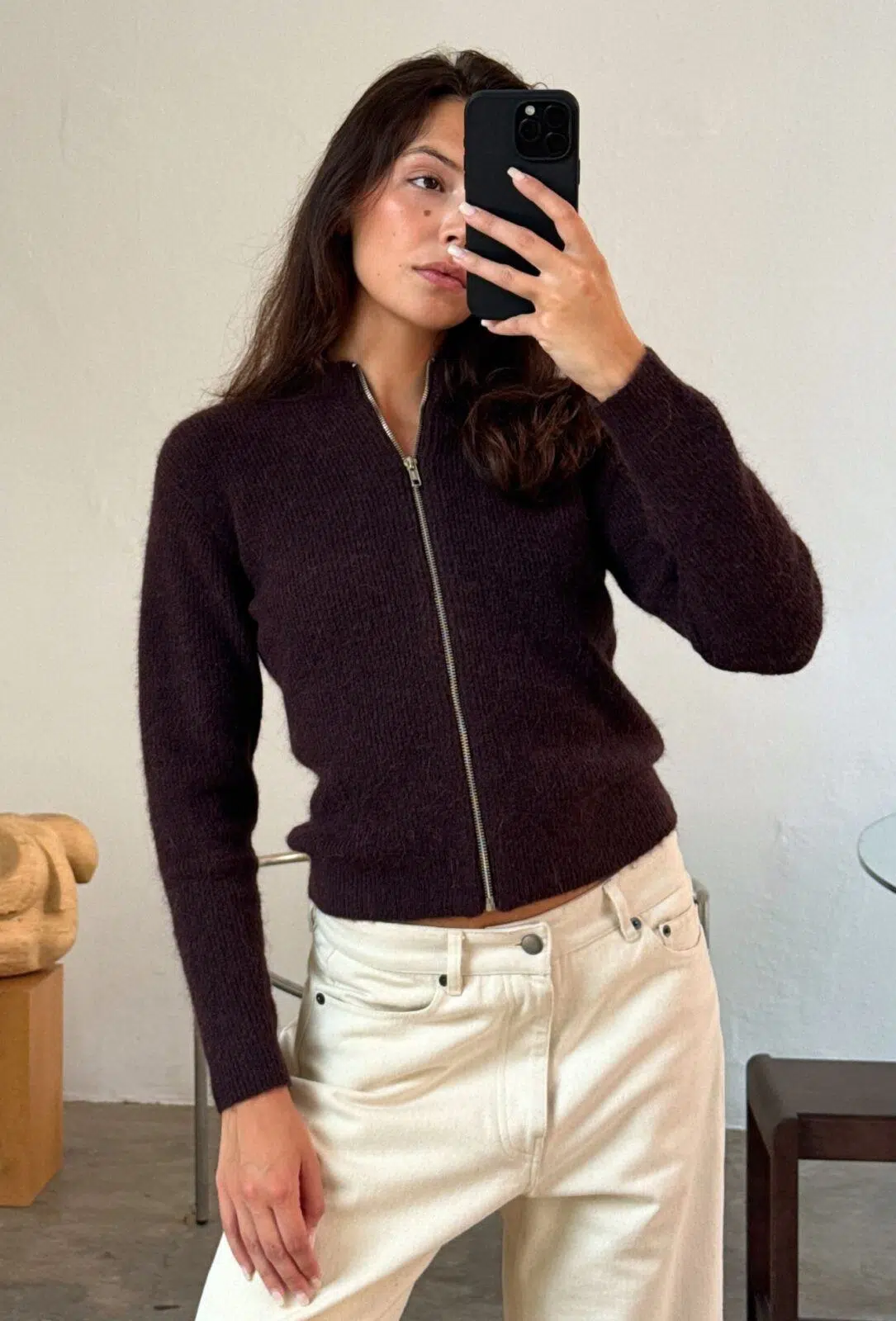 Boii Studios Strickjacke Milla Bordeaux