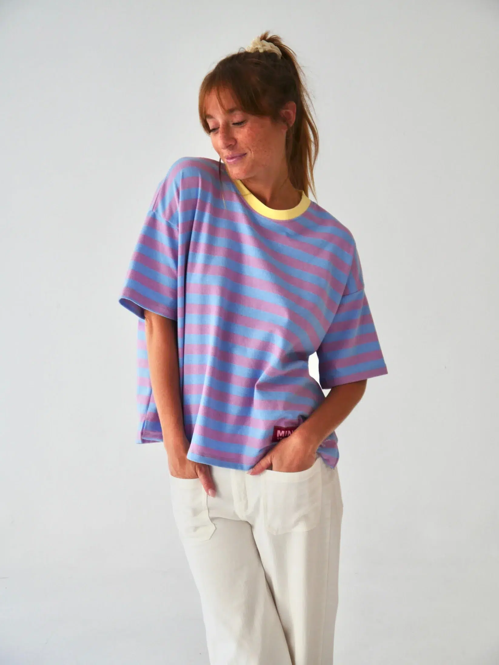 Mindtraveler T-Shirt Nunu gestreift lila blau
