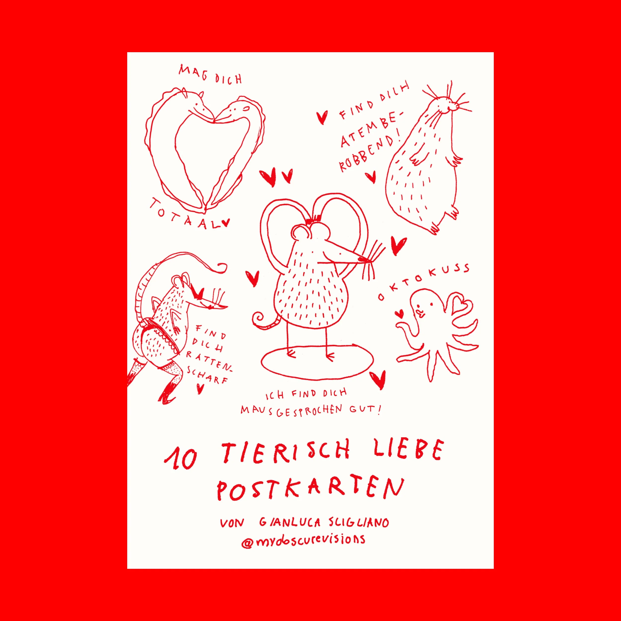 10 tierisch liebe Postkarten: Set zum Verschicken & Verschenken