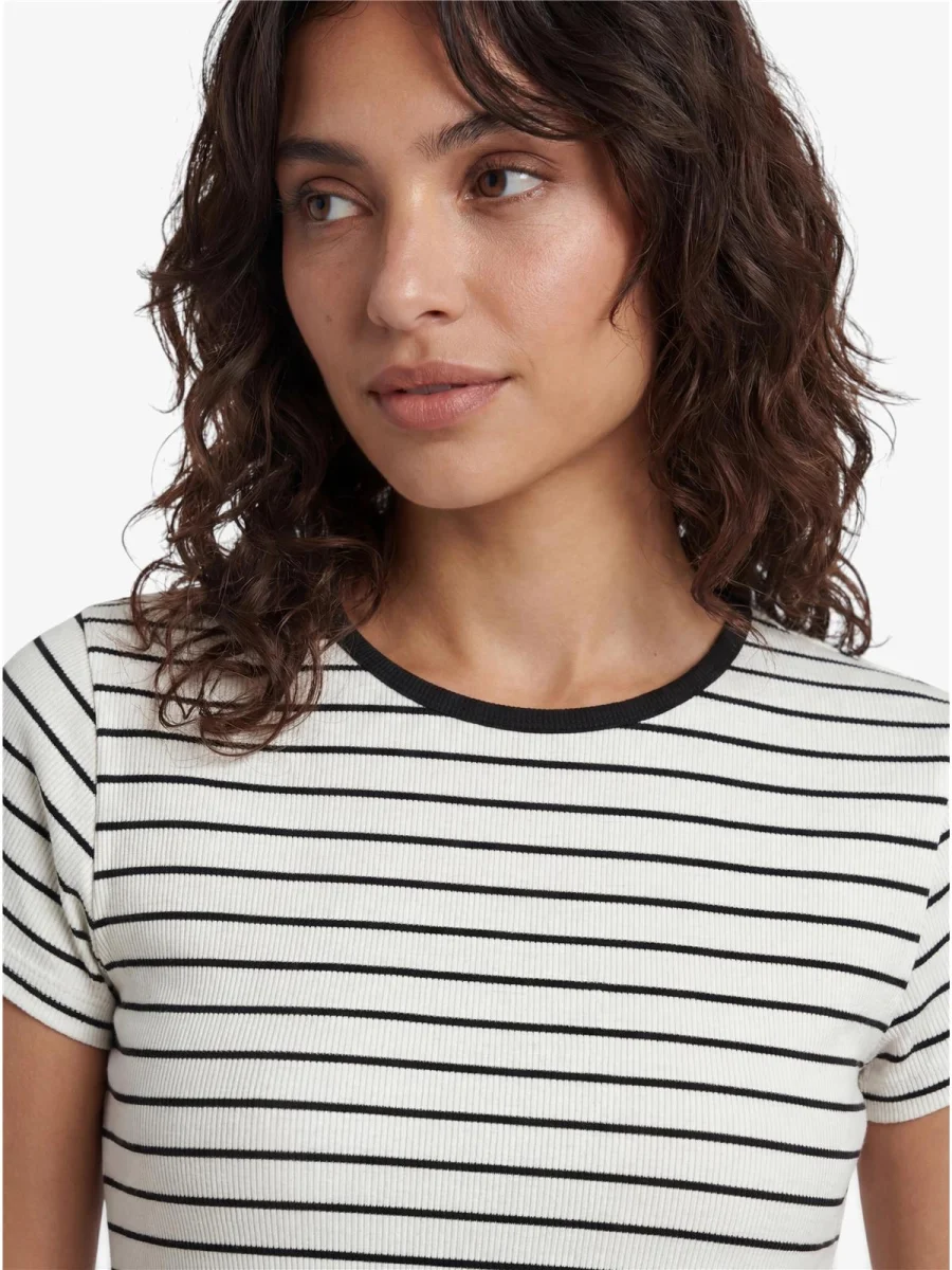 24 Colours T-Shirt gestreift schwarz weiß