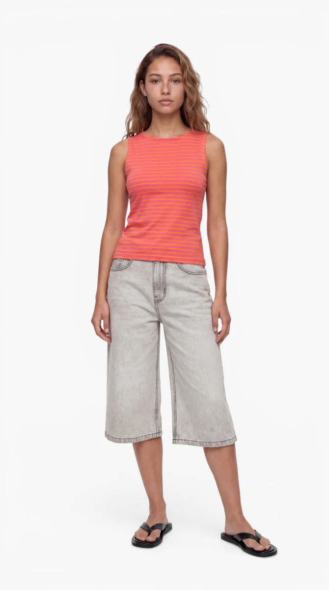 24 Colours Top Pink Orange gestreift