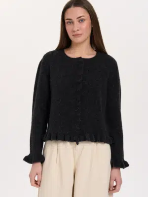 24 Colours Strickjacke schwarz