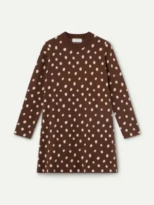 Compania Fantastica Kleid Polka Dots Braun