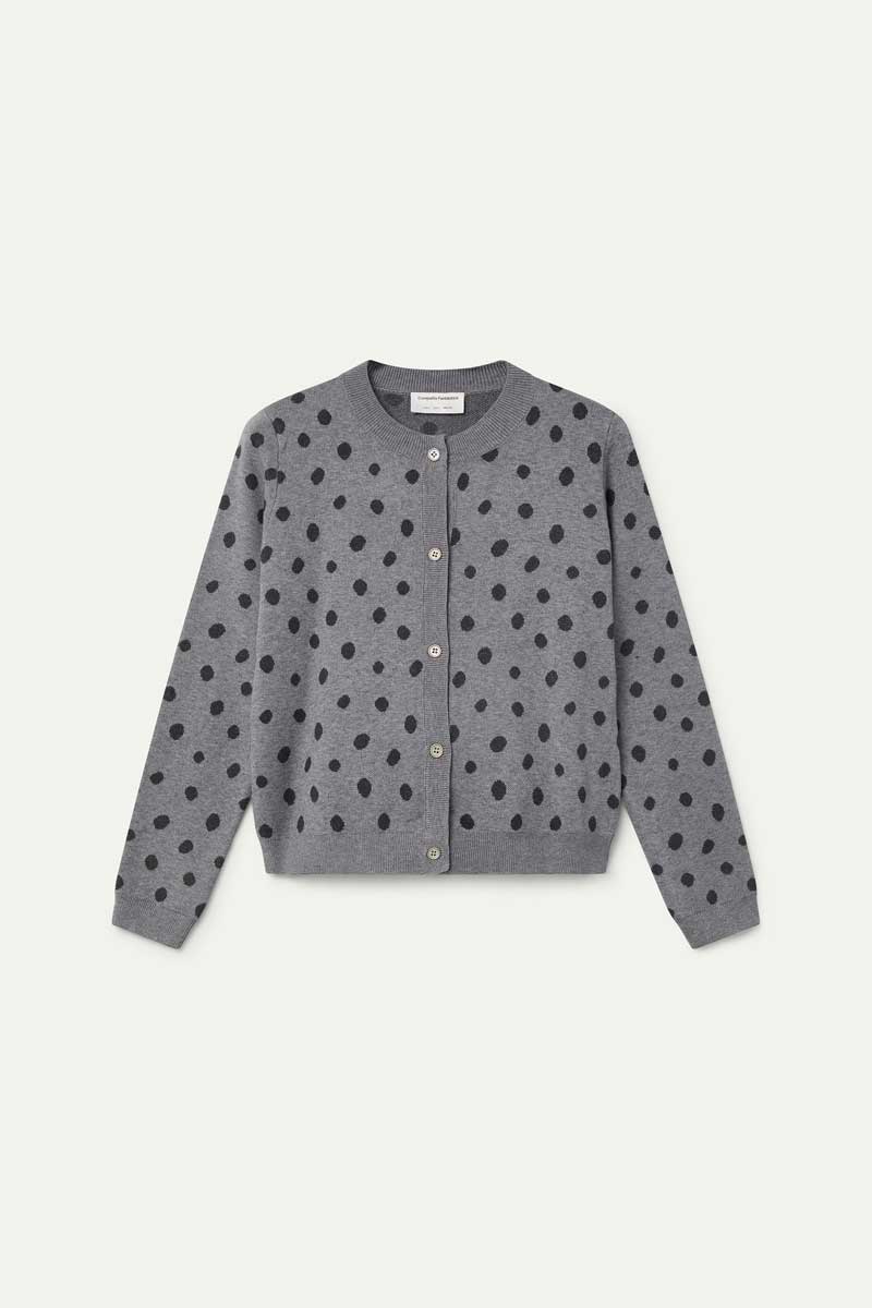 Compania Fantastica Cardigan Polka Dots Grau