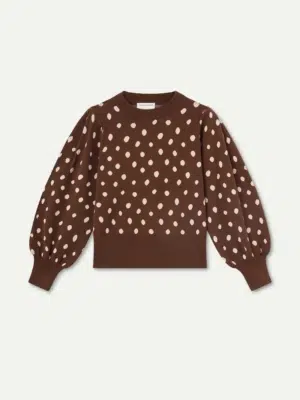 Compania Fantastica Cardigan Polka Dots Braun