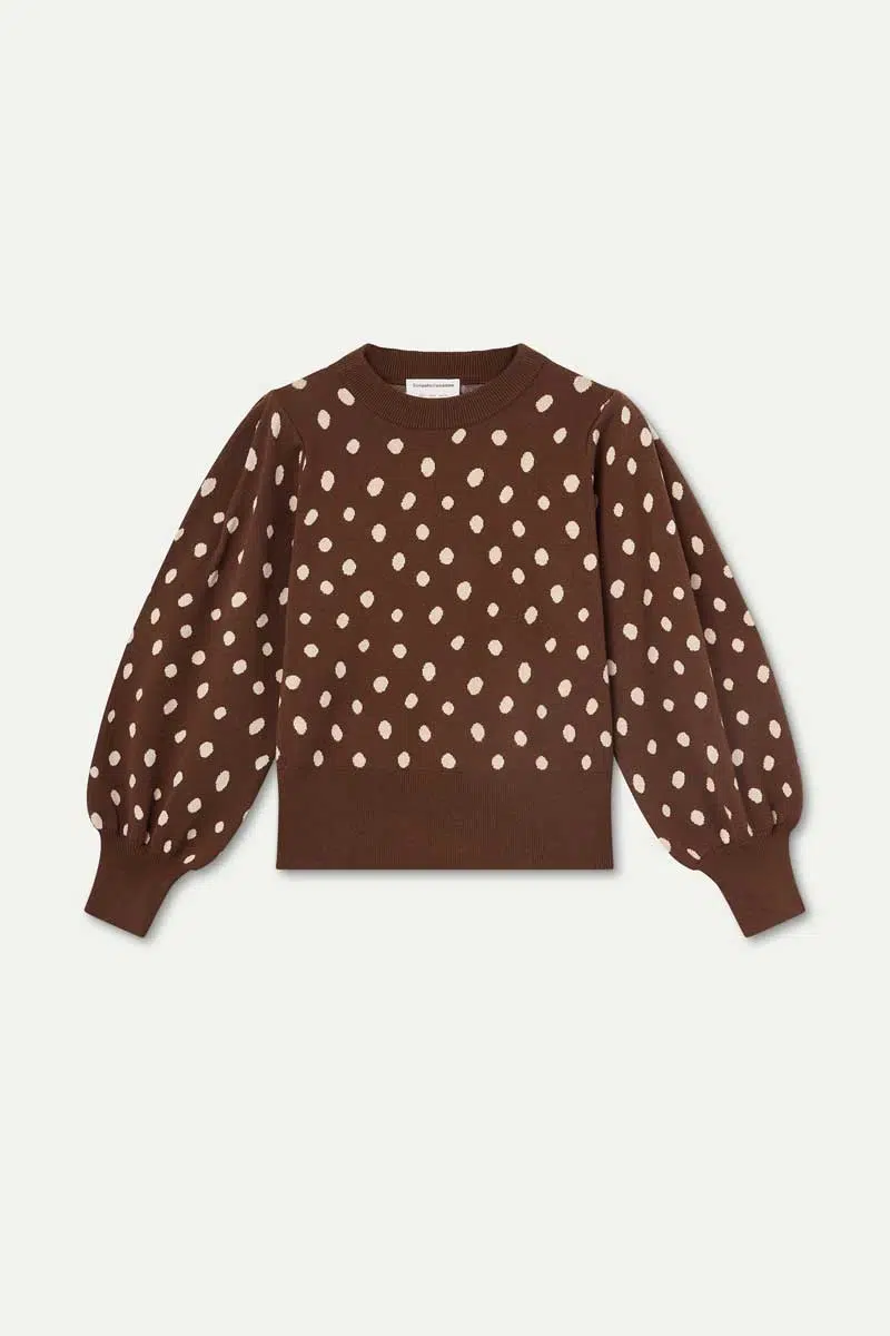 Compania Fantastica Cardigan Polka Dots Braun