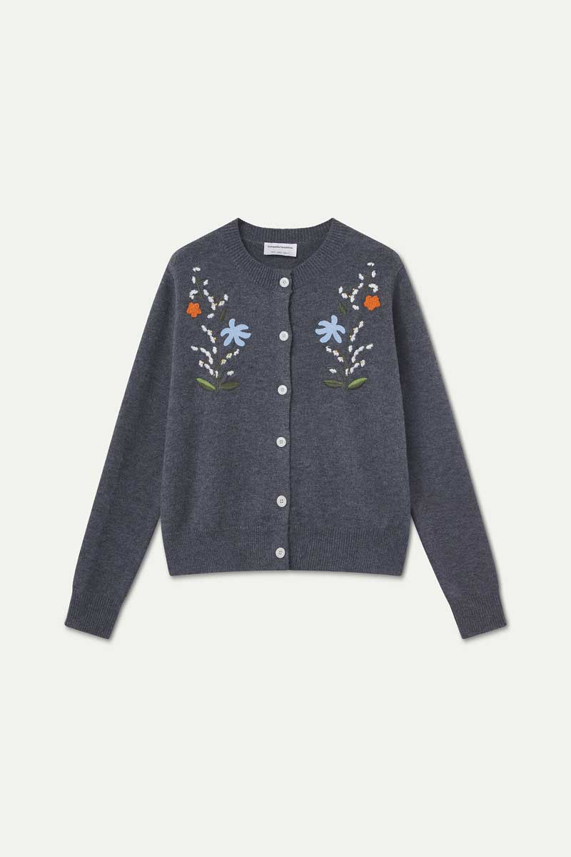 Compania Fantastica Cardigan Grau Blume