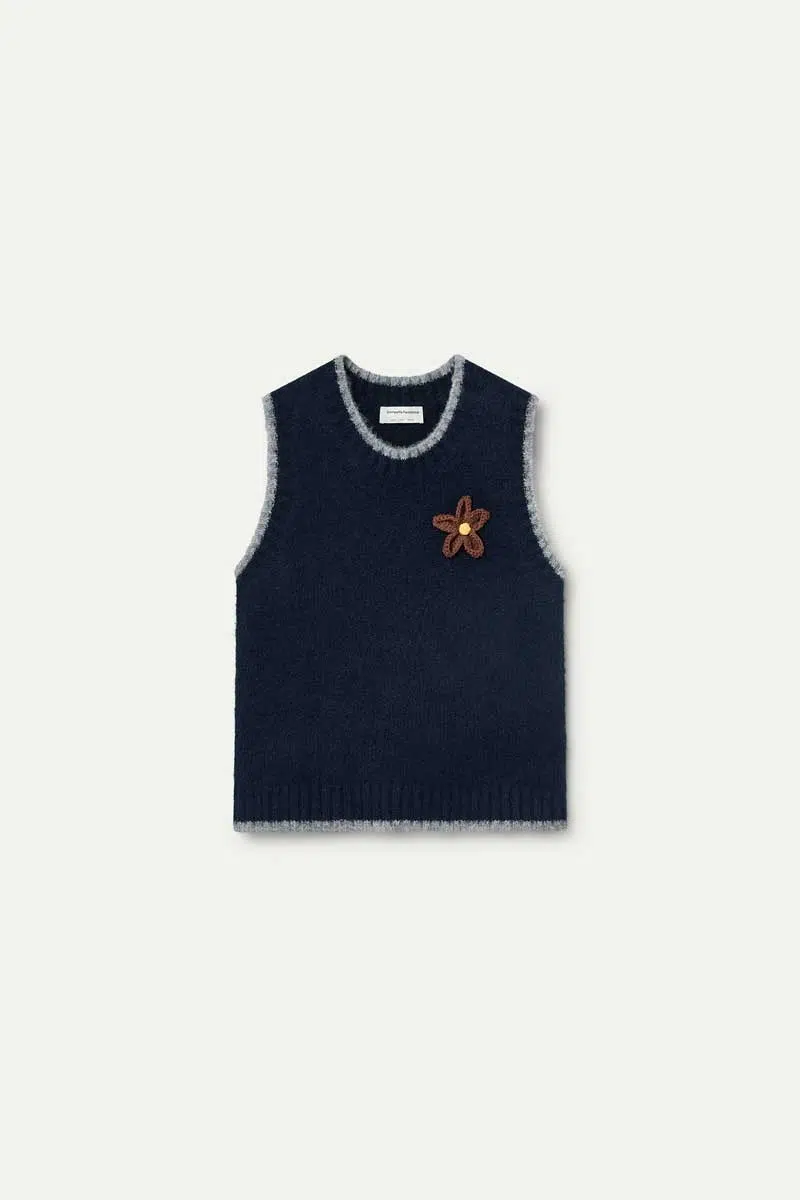 Compania Fantastica Strickweste Blau Blume