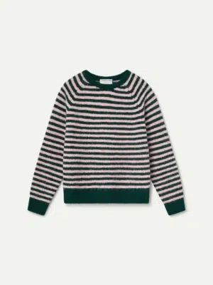 Compania Fantastica Pullover Gestreift Grün Rosa